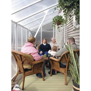 GrowSpan Estate Elite Attached Greenhouse - 6'4"W x 8'3"H x 16'6"L