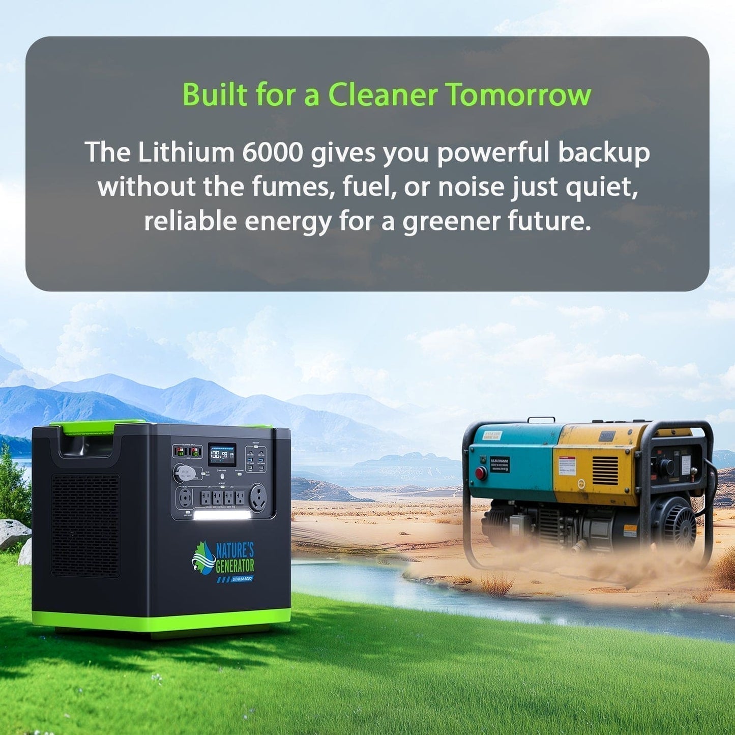Lithium 6000 with Solar Panel - Nature's Generator
