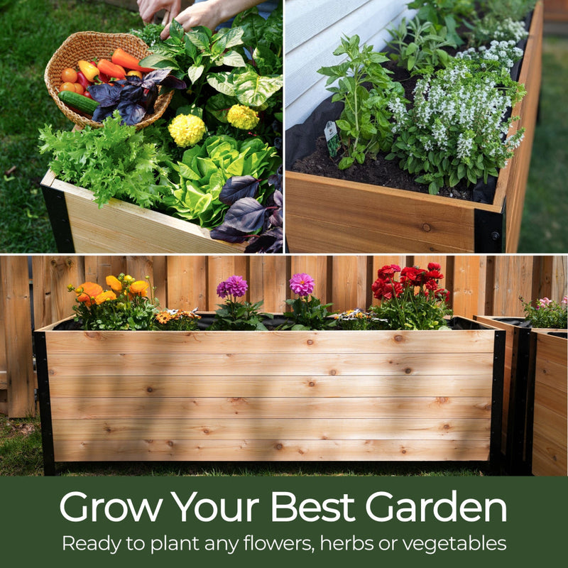 Cedar Planter - 18" x 60" Raised Garden Bed - 30" TALL / Select Grade