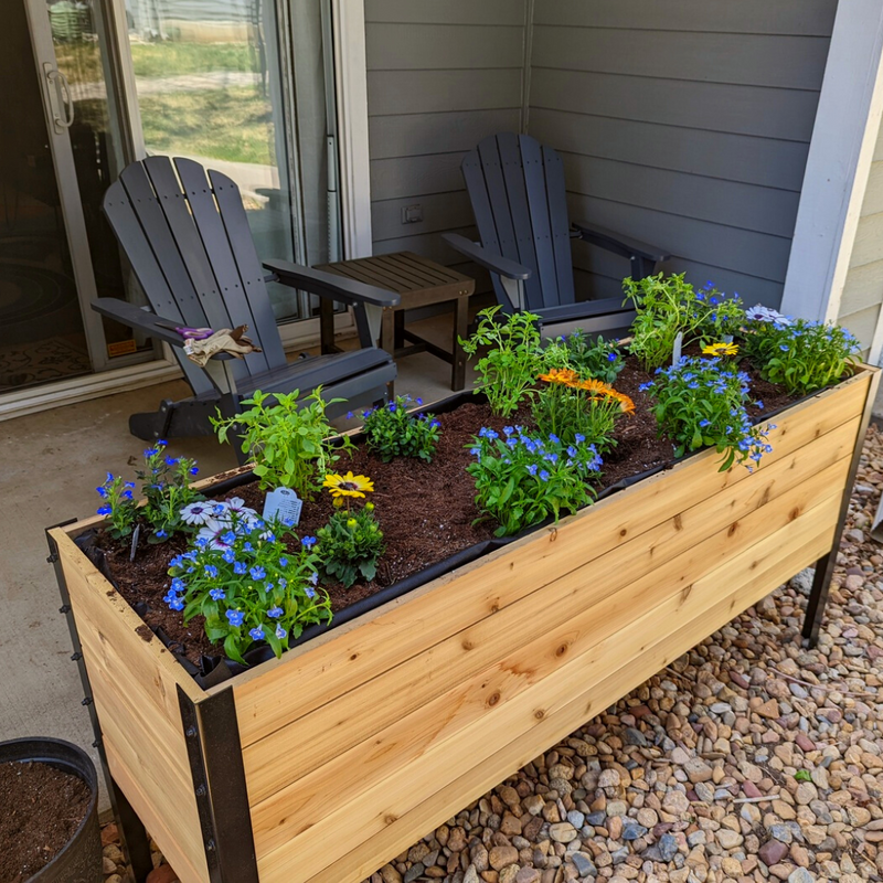 Cedar Planter - 18" x 60" Raised Garden Bed - 30" TALL / Select Grade