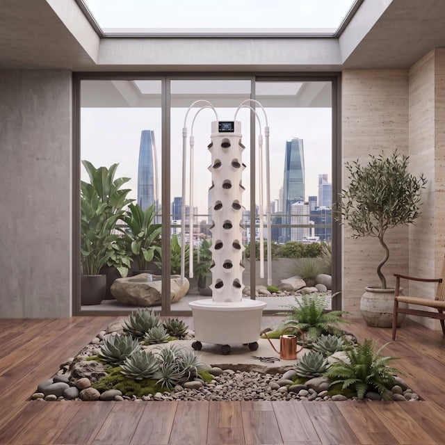 LYINE 5P8 Hydroponic Smart System Grow Tower | 40 Plants & LED Lights