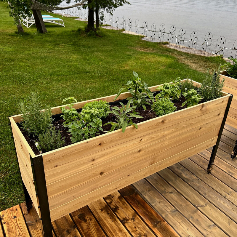 Cedar Planter - 18" x 60" Raised Garden Bed - 30" TALL / Select Grade