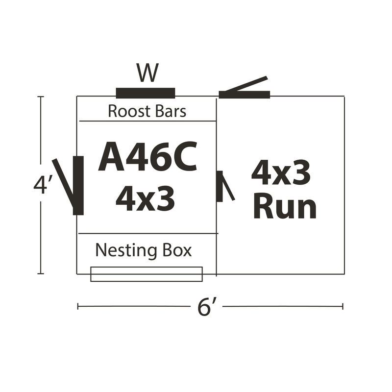Henhouse Collection - Amish-Built A-Frame Combo (Chicken Coop & Run) - Starter Coop for up to 4 chickens