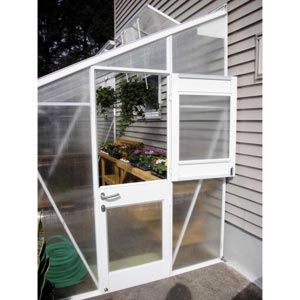 GrowSpan Estate Elite Attached Greenhouse - 6'4"W x 8'3"H x 16'6"L