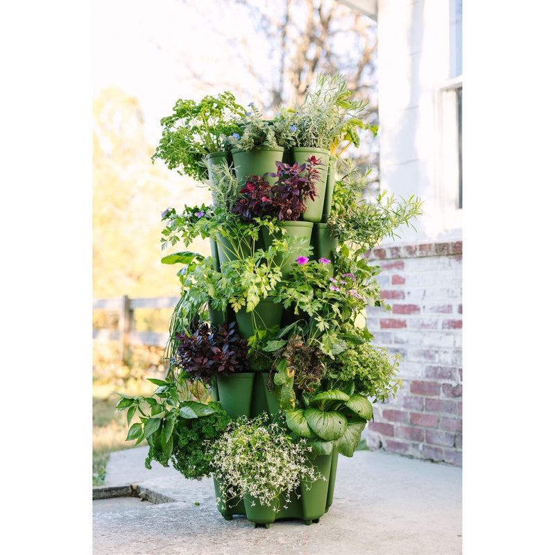 Greenstalk 5 Tier Garden Vertical Planter - 30 pocket growing system - Basket Texture