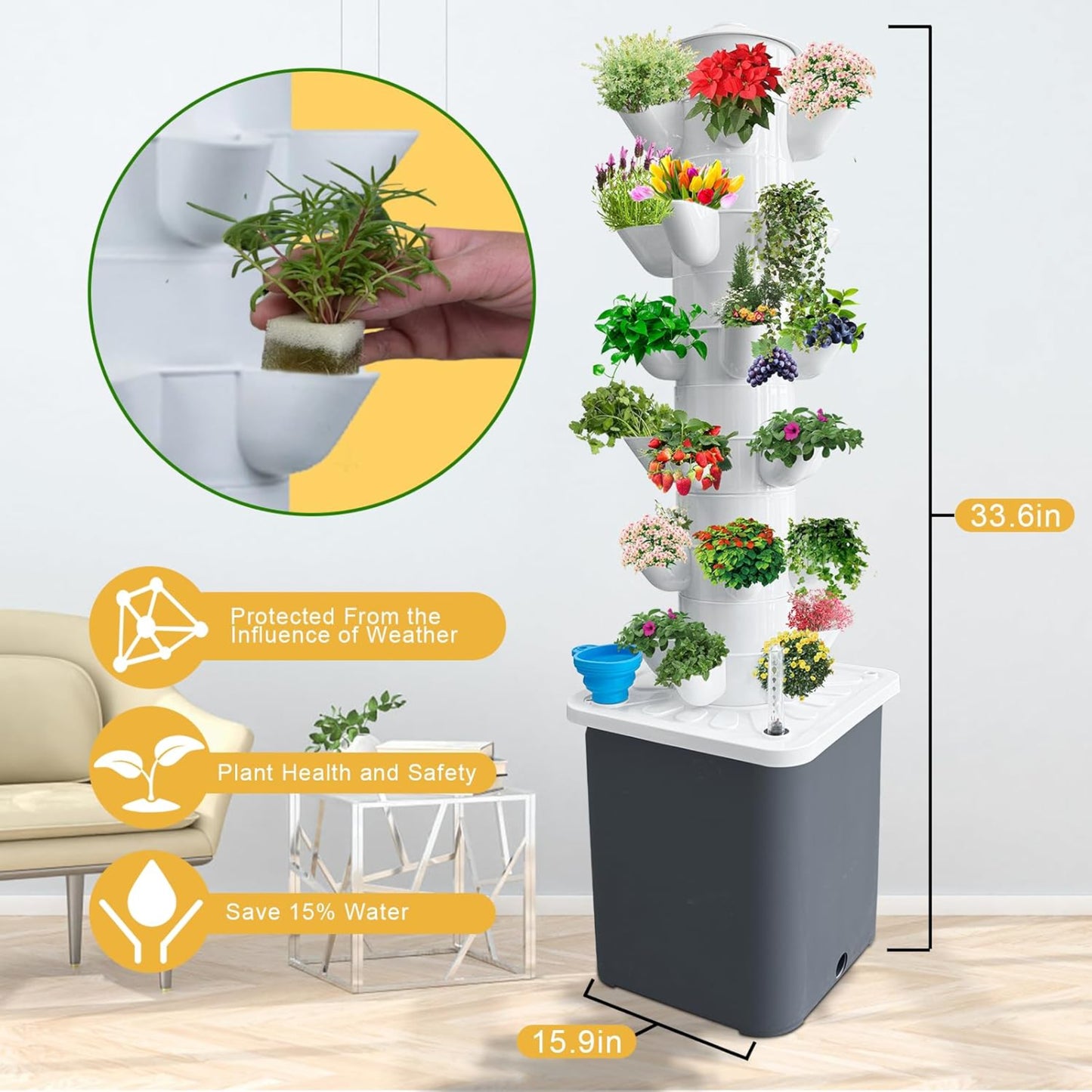 HydroNest Cascade Grow Tower