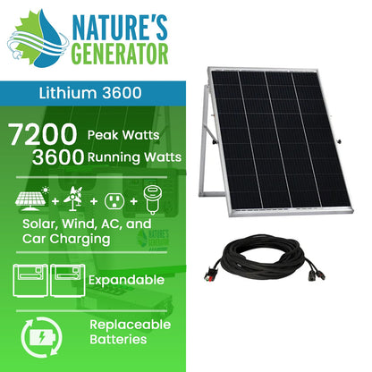 Lithium 3600 Solar Generator and Transfer Switch - Nature's Generator