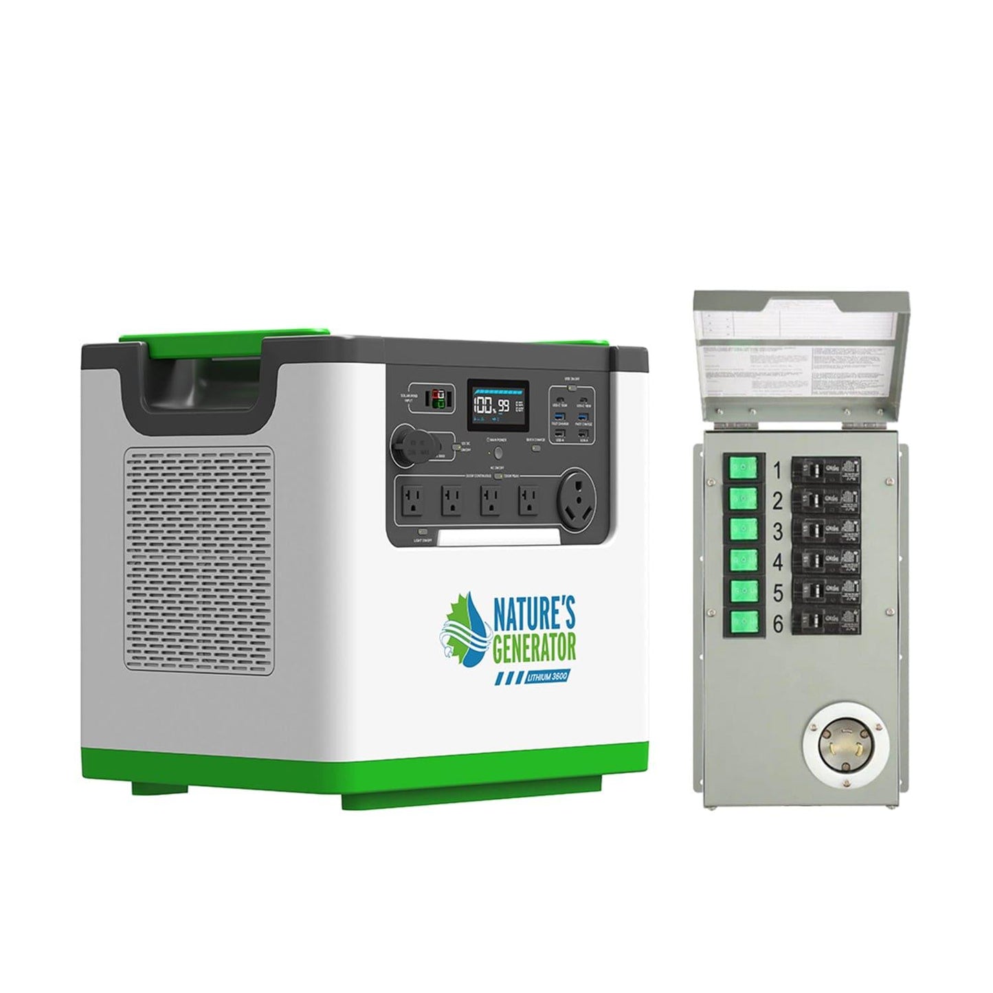 Lithium 3600 Solar Generator and Transfer Switch - Nature's Generator