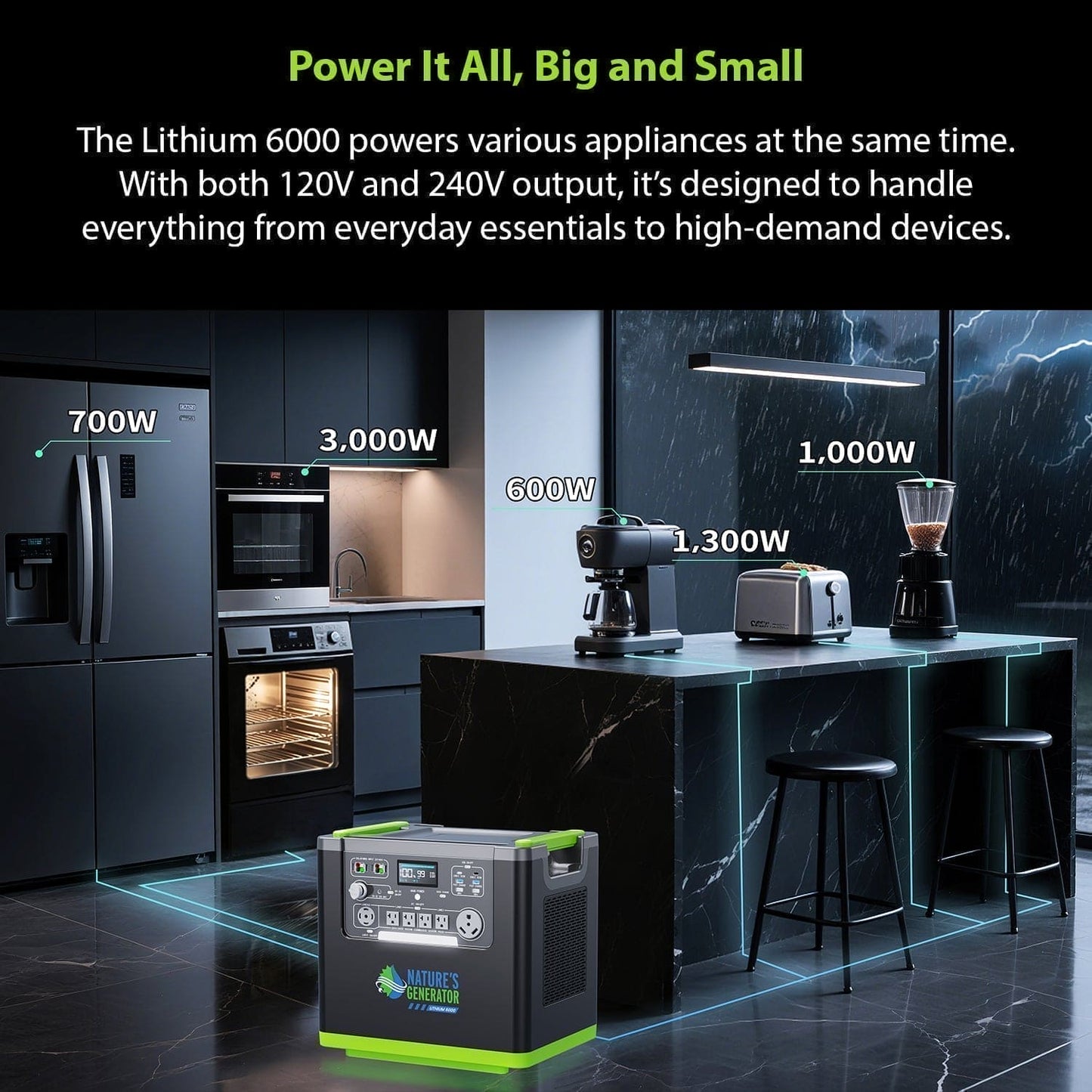 Lithium 6000 with Solar Panel - Nature's Generator