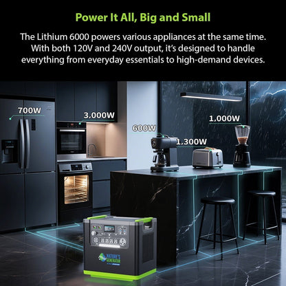 Lithium 6000 with Solar Panel - Nature's Generator