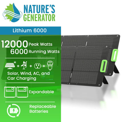 Lithium 6000 with Solar Panel - Nature's Generator