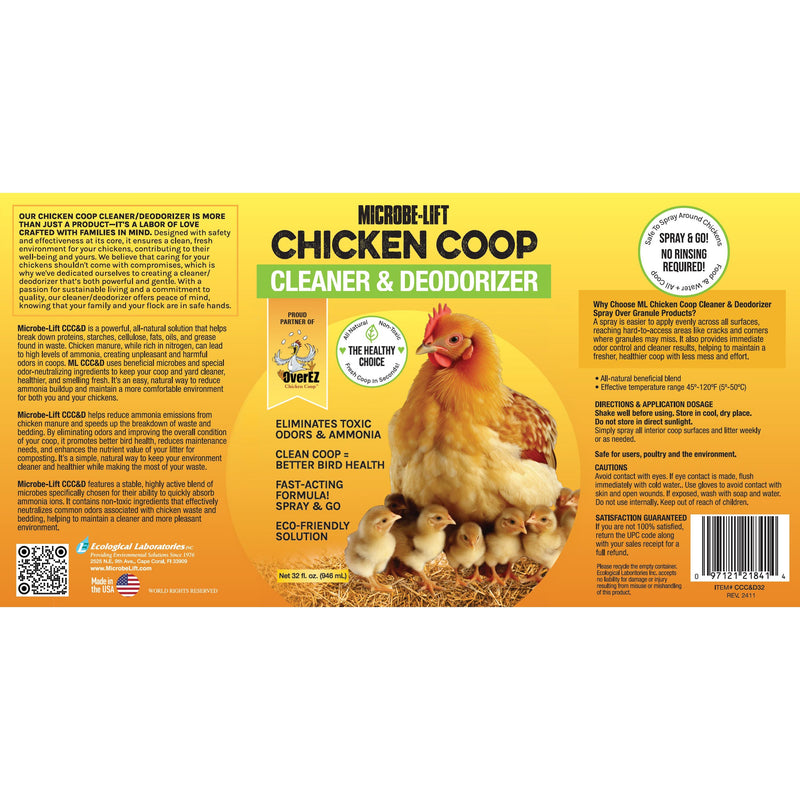 Microbe-Lift Chicken Coop Cleaner & Deodorizer - 32 oz