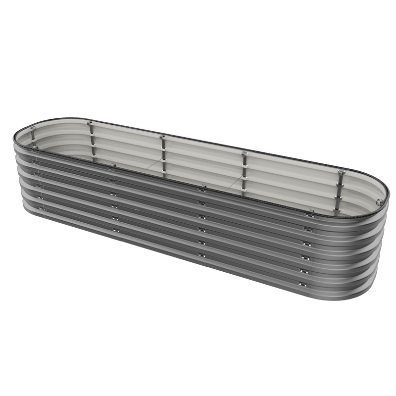 17" Tall 6 In 1 "No Tools Needed" Metal Raised Garden Bed Kit
