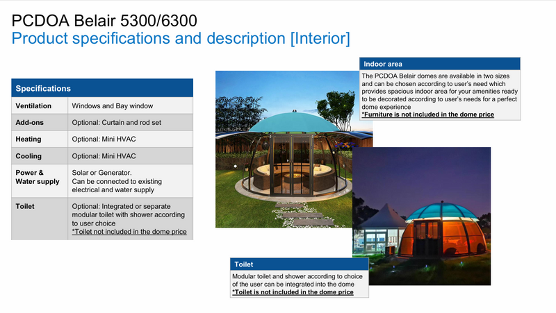 Belair Luxury Dome (PCDOA)