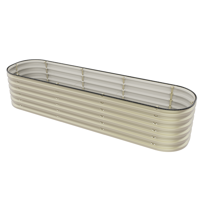17" Tall 6 In 1 "No Tools Needed" Metal Raised Garden Bed Kit