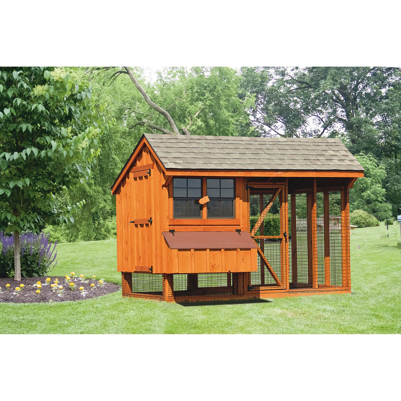 Henhouse Collection - Amish-Built Quaker Style Combo (Chicken Coop & Run) Up to 8 chickens