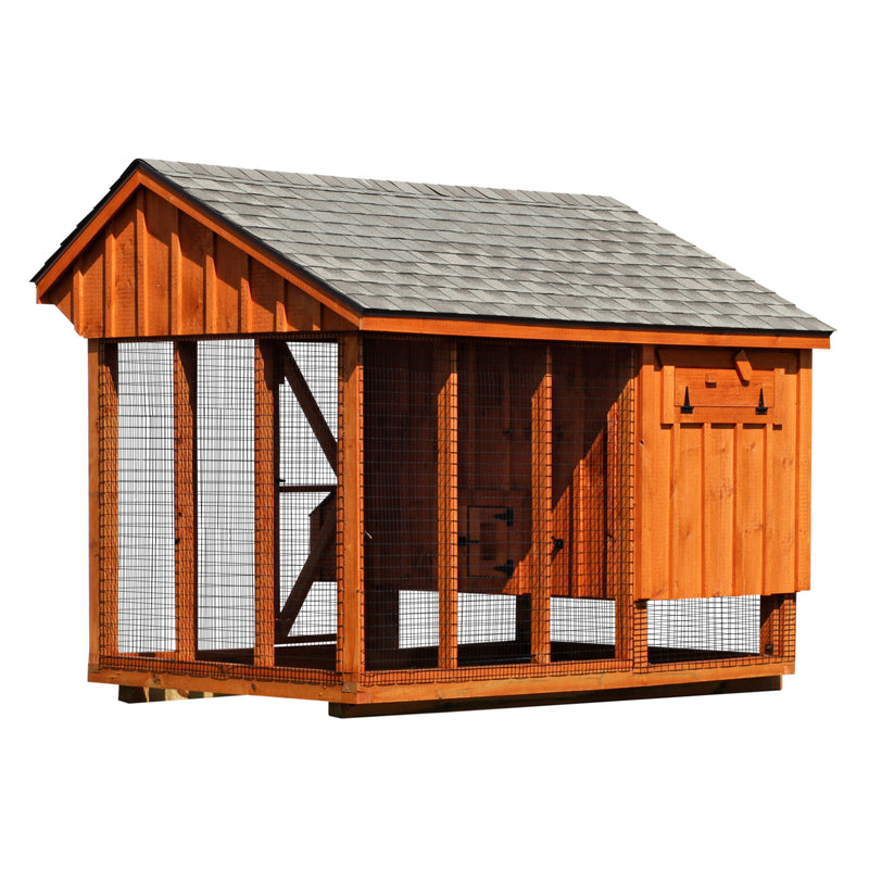 Henhouse Collection - Amish-Built Quaker Style Combo (Chicken Coop & Run) Up to 8 chickens