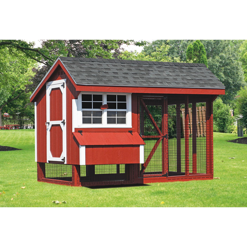 Henhouse Collection - Amish-Built Quaker Style Combo (Chicken Coop & Run) Up to 8 chickens