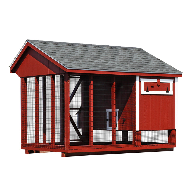 Henhouse Collection - Amish-Built Quaker Style Combo (Chicken Coop & Run) Up to 8 chickens