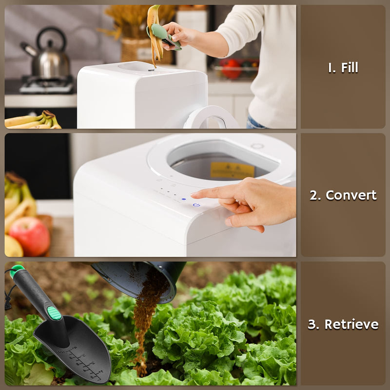 Revive V500 Electric Kitchen Composter with Visual Lid | 2.5L Food Recycler