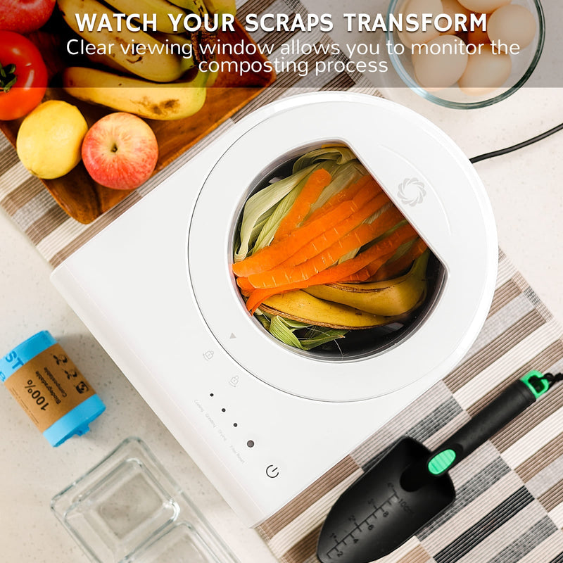 Revive V500 Electric Kitchen Composter with Visual Lid | 2.5L Food Recycler
