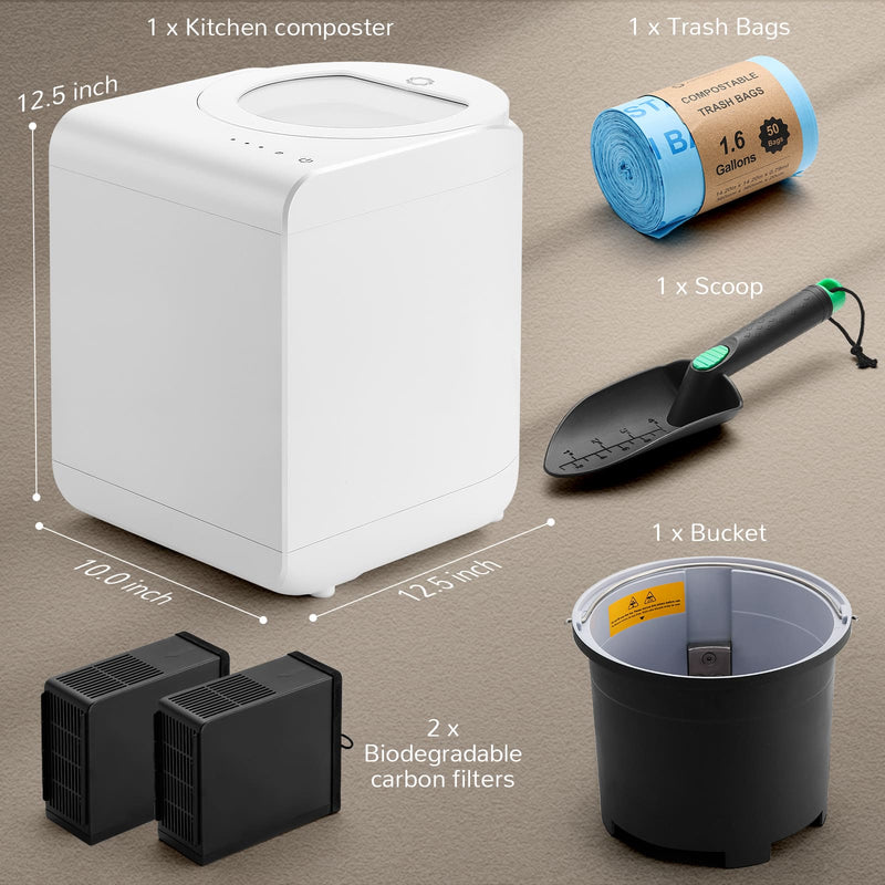 Revive V500 Electric Kitchen Composter with Visual Lid | 2.5L Food Recycler