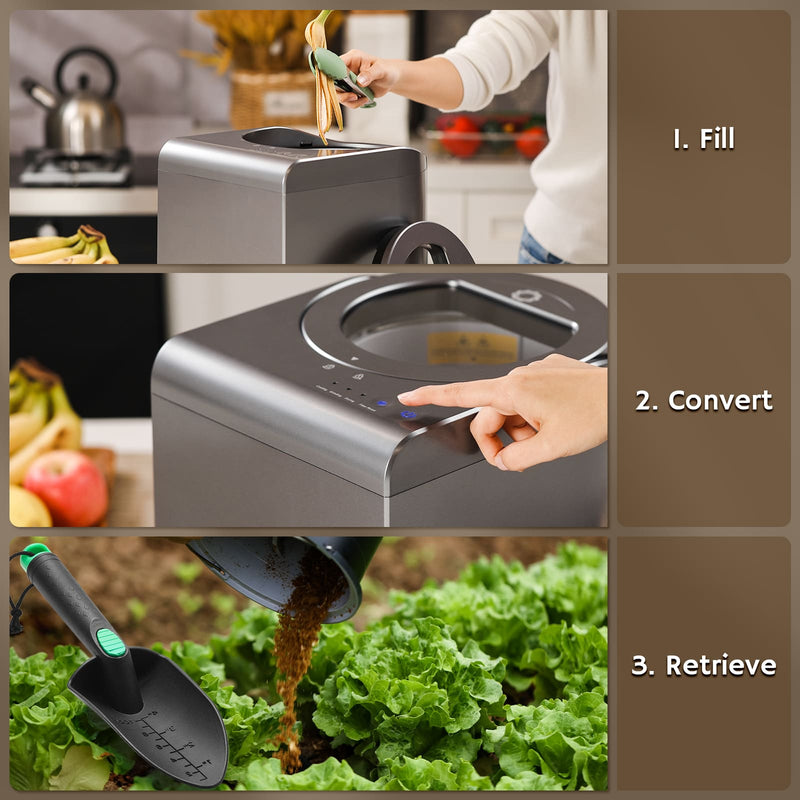 Revive V500 Electric Kitchen Composter with Visual Lid | 2.5L Food Recycler