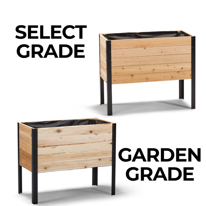 Cedar Planter - 18" x 36" Raised Garden Bed - 30" TALL/ Select Grade