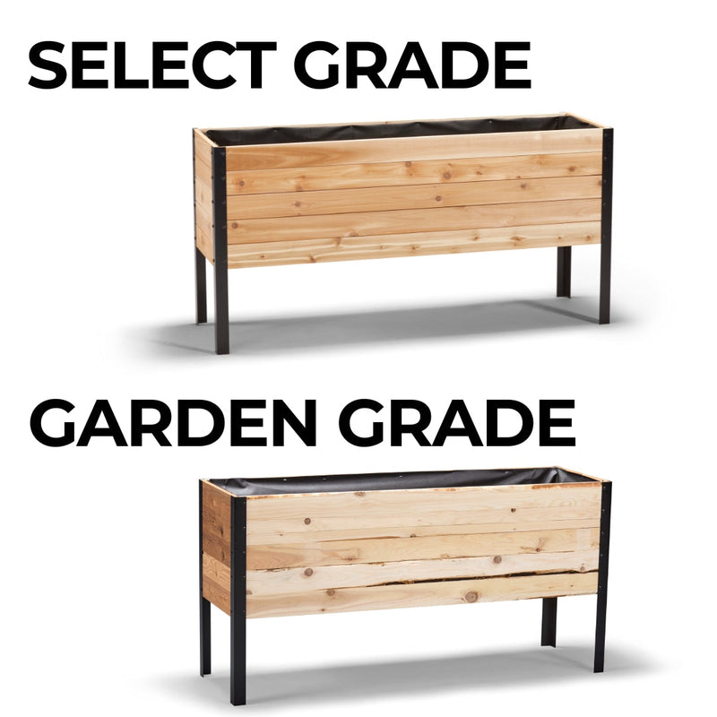 Cedar Planter - 18" x 60" Raised Garden Bed - 30" TALL / Select Grade