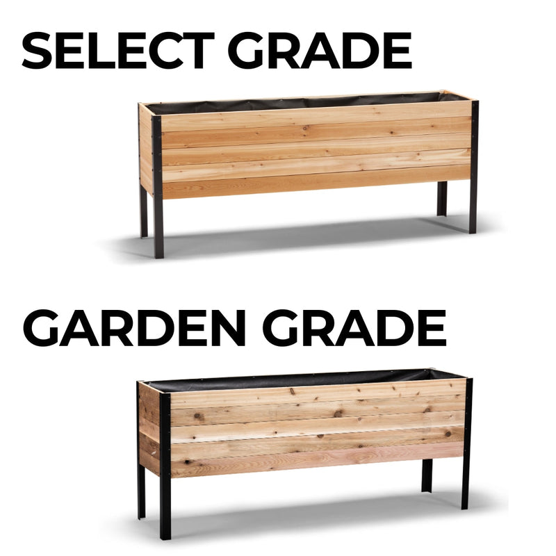 Cedar Planter - 18" x 72" Raised Garden Bed - 30" TALL / Select Grade