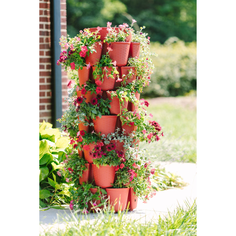 Greenstalk 7 Tier Garden Leaf Vertical Planter / 42 pocket planter / Basket Weave Texture