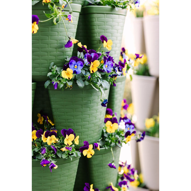 Greenstalk 7 Tier Garden Leaf Vertical Planter / 42 pocket planter / Basket Weave Texture