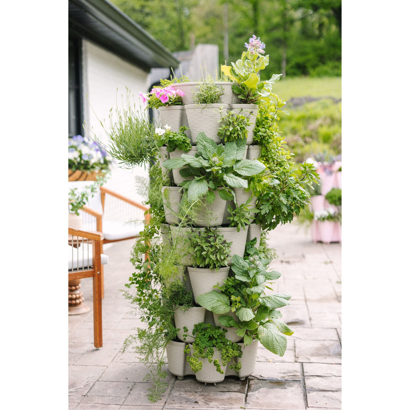 Greenstalk 7 Tier Garden Leaf Vertical Planter / 42 pocket planter / Basket Weave Texture