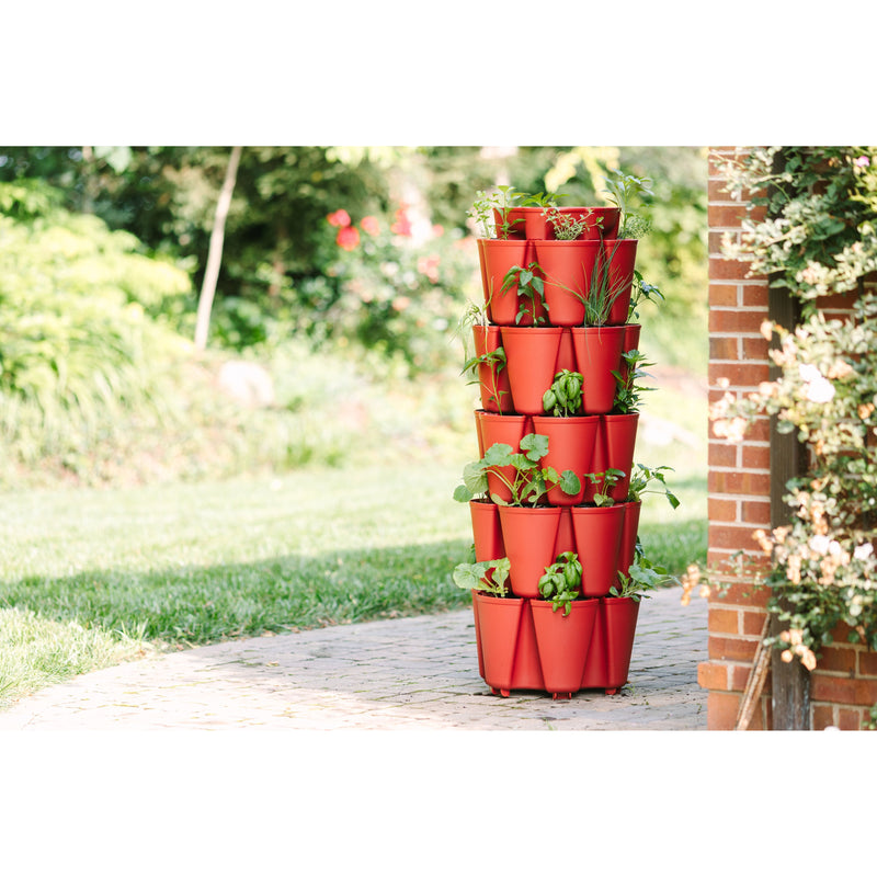 Greenstalk 5 Tier Garden Vertical Planter - 30 pocket growing system - Basket Texture