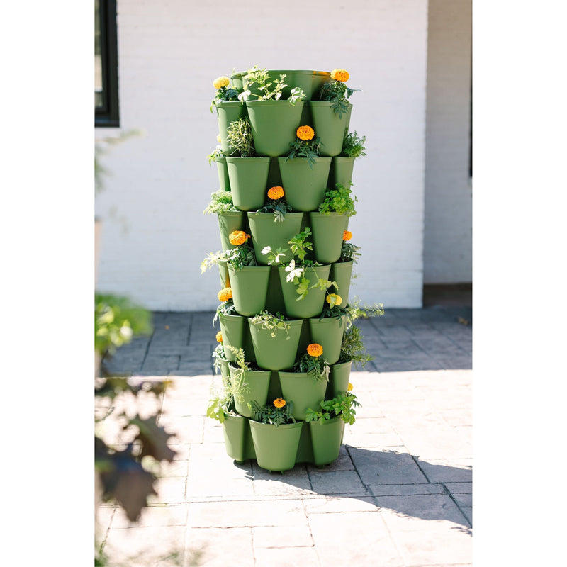 7 Tier Garden Leaf Vertical Planter - Basic Texture by GreenStalk