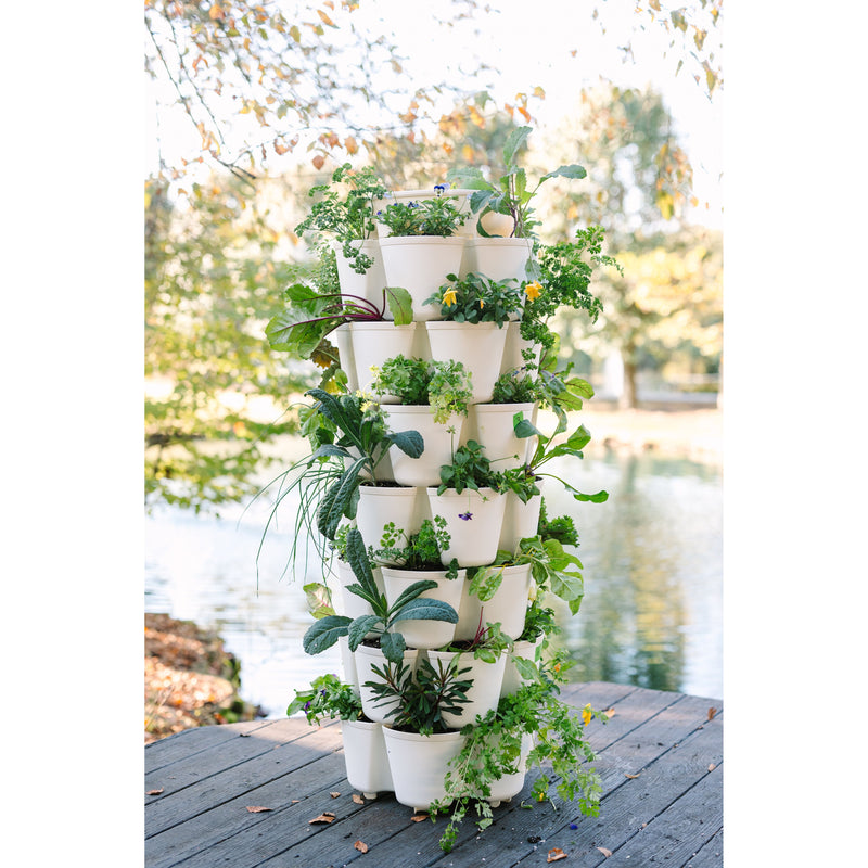 7 Tier Garden Leaf Vertical Planter - Basic Texture by GreenStalk
