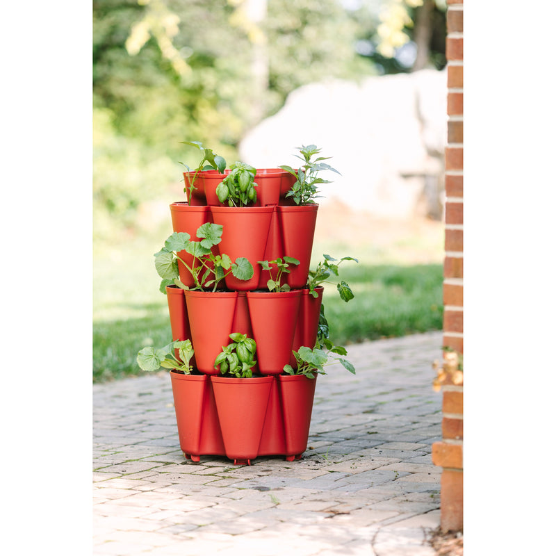 Greenstalk 3 Tier Garden Vertical Planter - 18 planting pockets - basic texture