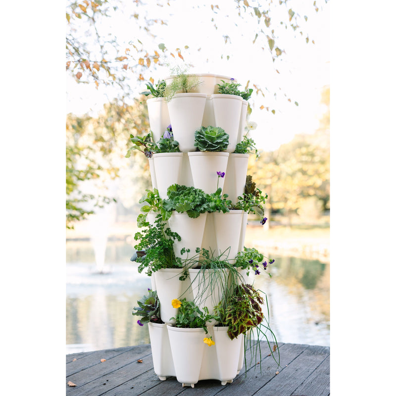 Greenstalk 5 Tier Garden Vertical Planter - 30 pocket growing system - Basket Texture