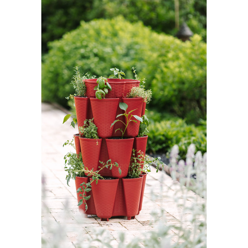 Greenstalk 3 Tier Vertical Garden - 18 planting pockets - Basket Weave Texture