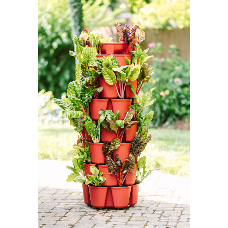 Greenstalk 7 Tier Garden Leaf Vertical Planter - 42 pocket planter - Basic Texture