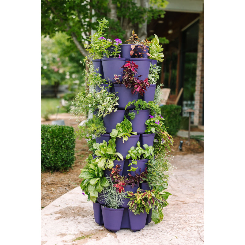 7 Tier Garden Leaf Vertical Planter - Basic Texture by GreenStalk