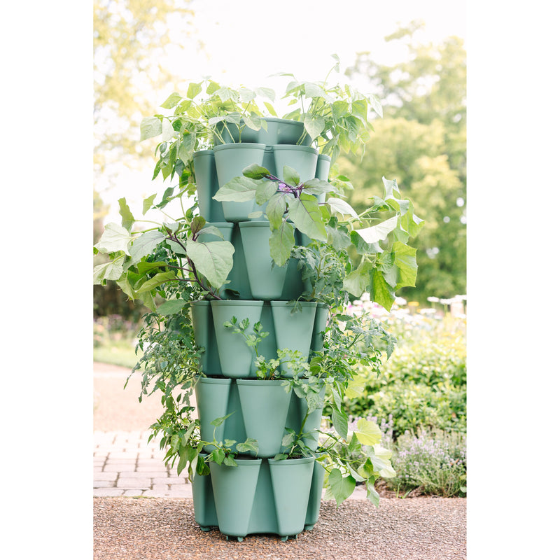 Greenstalk 5 Tier Garden Vertical Planter - 30 pocket growing system - Basket Texture