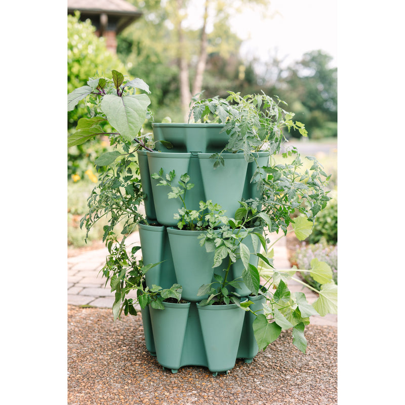 Greenstalk 3 Tier Garden Vertical Planter - 18 planting pockets - basic texture