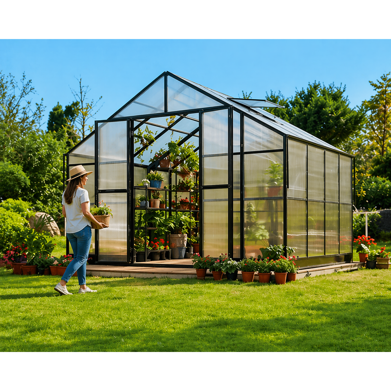 GrowSpan Estate Deluxe Backyard Greenhouse - 11'7" W x 9'1" L x 8'9"H