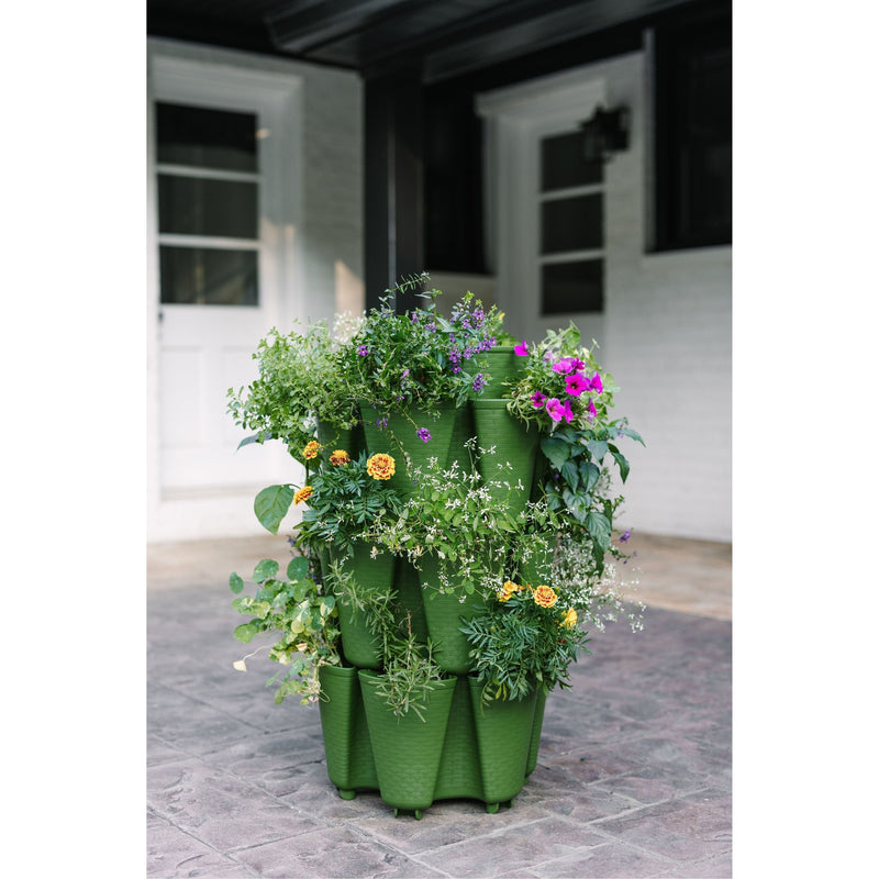 Greenstalk 3 Tier Vertical Garden - 18 planting pockets - Basket Weave Texture