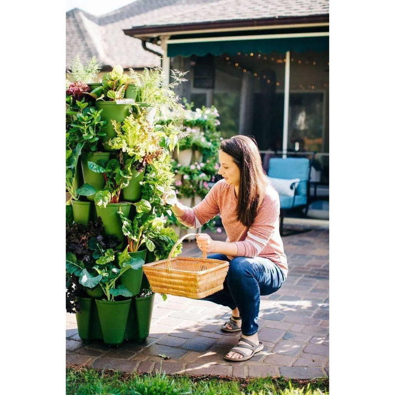 Greenstalk 5 Tier Garden Vertical Planter - 30 pocket growing system - Basket Texture