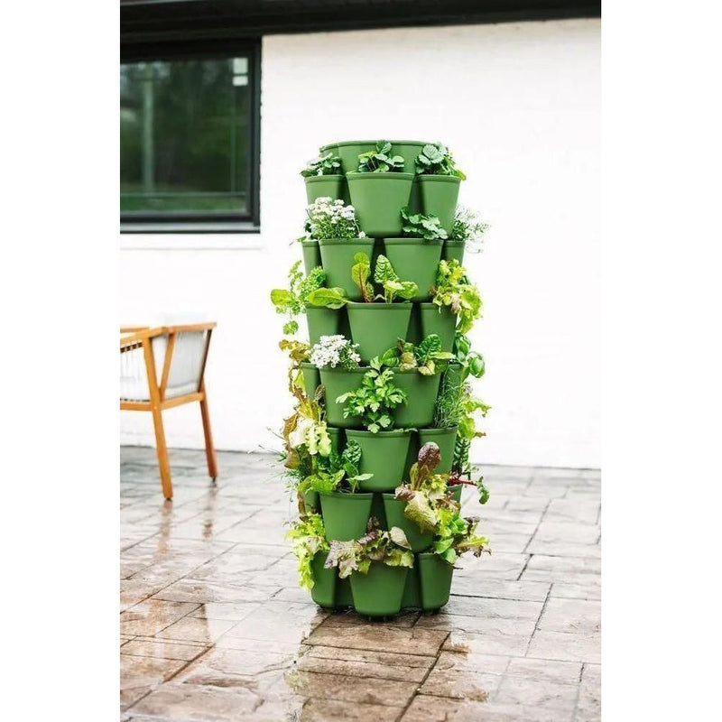 7 Tier Garden Leaf Vertical Planter - Basic Texture by GreenStalk