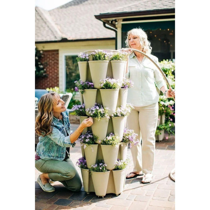 Greenstalk 5 Tier Garden Vertical Planter - 30 pocket growing system - Basket Texture