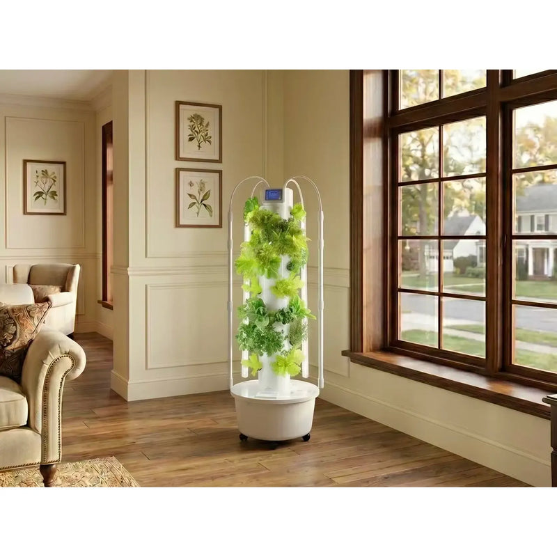 LYINE 5P8 Hydroponic Smart System Grow Tower | 40 Plants & LED Lights