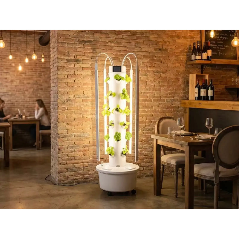 LYINE 5P8 Hydroponic Smart System Grow Tower | 40 Plants & LED Lights